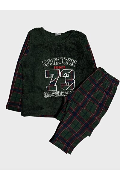 Fil Kids Green Brooklyn 73 Printed - Καρό μακρυμάνικο χειμερινό σετ πιτζάμες ...