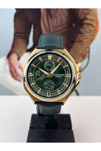 Lee Cooper GREEN MEN'S ARM CLOCK 5 ATM WATERPROOF