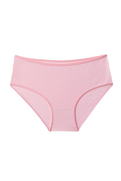 SATENIA LINGERIE Chiloți din bumbac cu nervuri de mărime mare - Pachet de 4 (XL-2XL - 3XL)