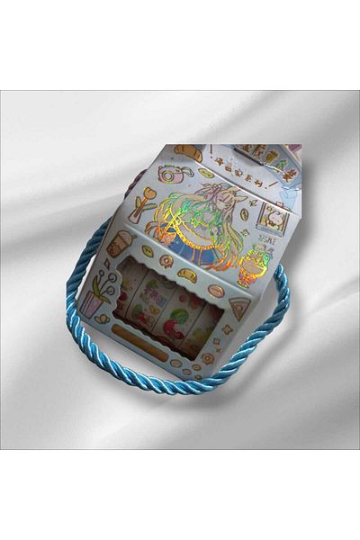 Mucizelerevi Soft Patterned Washi Tape - 4 Pieces Blue Tape 1cm X 50cm Decorative Design Set