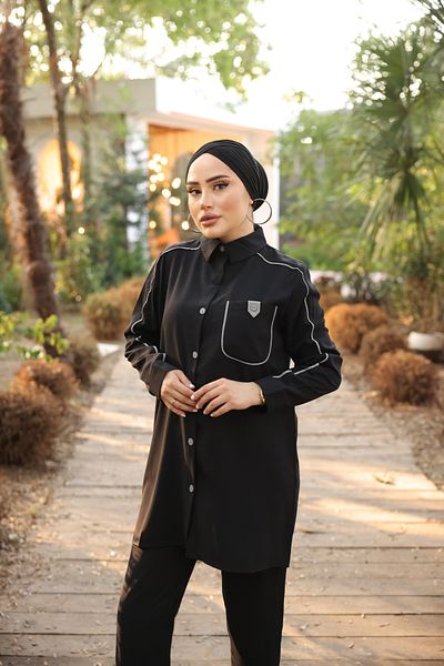 MİMİ Luxury Wear Γυναικείο πουκάμισο Hijab Παντελόνι Σετ