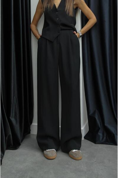 Havoş Black Kerry Palazzo Trousers