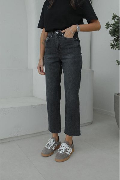 Havoş Boy Fit Cut Leg Jean - Smoked Washable