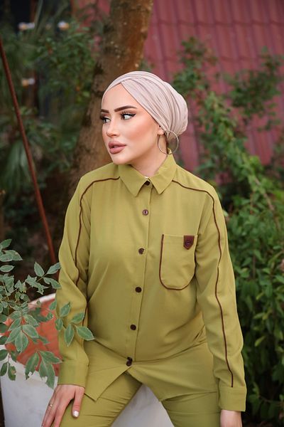 MİMİ Luxury Wear Women's Double Suit Hijab Shirt Pants Set
