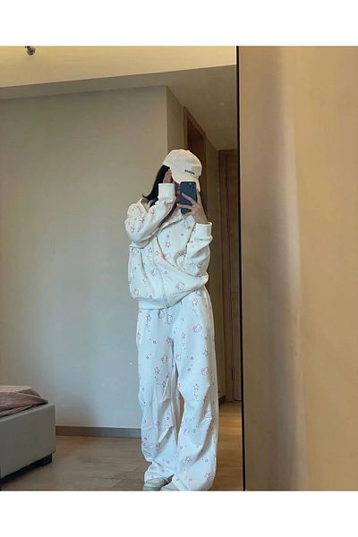 Gofeel Y2K Sanrio Hello Kitty Bottom Top Tracksuit Set