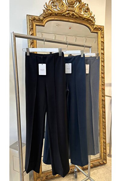 Siyah Çizgi Detaylı Modal Pantolon