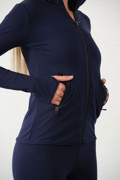 Domoda Leichte warme Laufjacke – wasserdicht, mit Reißverschluss, Doppeltaschen-Jogginghose