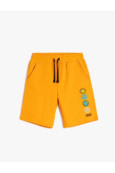 Koton Smileyworld® Shorts Licensed Tie Waist Pocket Cotton