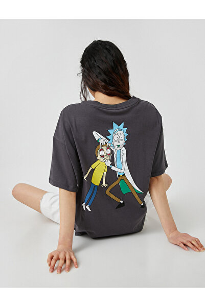 Koton Rick and Morty Lisanslı Baskılı Tişört