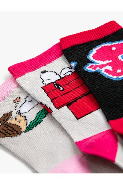 Koton 3er-Pack lizenzierte Snoopy-Socken