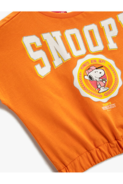 Koton T-shirt z nadrukiem Snoopy'ego, licencjonowana bawełna, z elastyczną talią