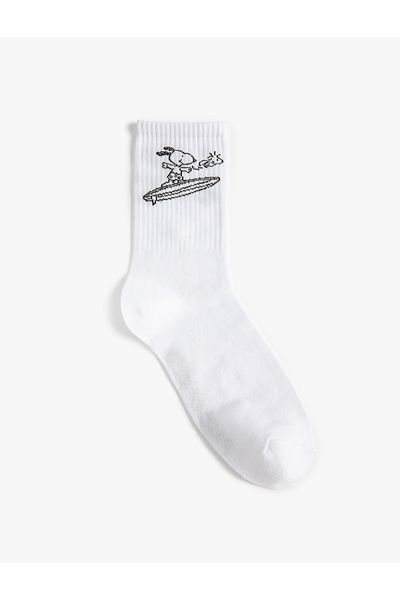 Koton Snoopy Socket Socks Licensed Embroidered