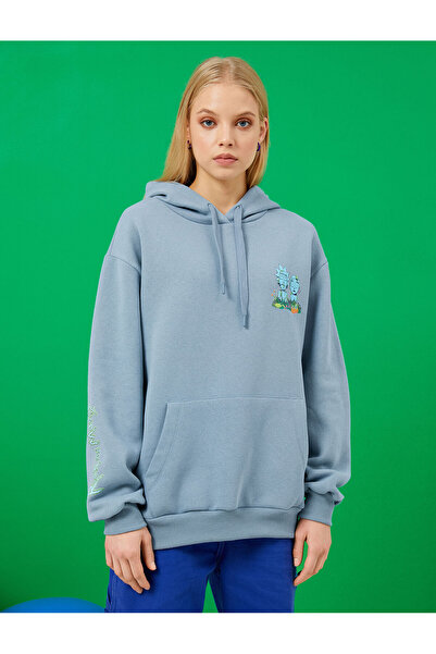 Koton Licencovaná mikina Rick and Morty Oversize s kapucí a fleecem uvnitř