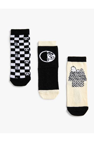 Koton Set of 3 Snoopy Printed Socks Licensed
