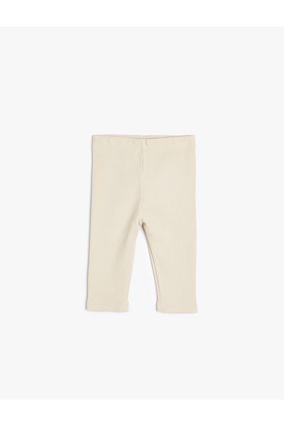 Koton Basic Capri Tights Corded Elastic Waist Cotton