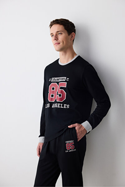 Penti Champions Siyah Jogger Pantolon Pijama Takımı