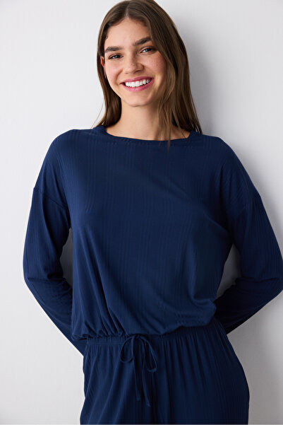 Penti Hailey Navy Navy Pants Pajama Set