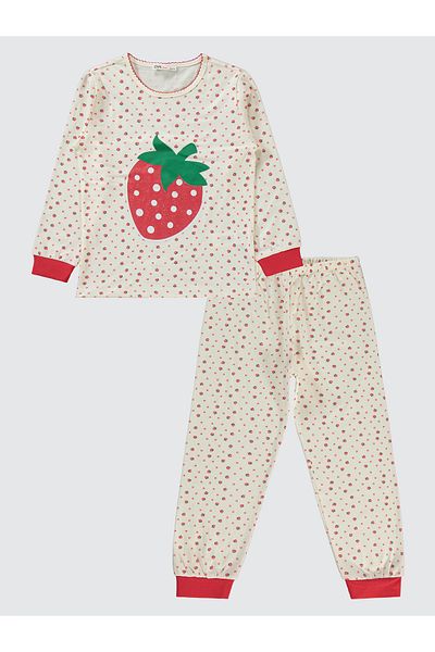 Civil Girls 6-9 Years Girl's Ecru Pajama Set