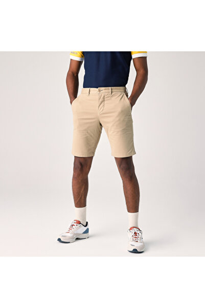 Lacoste Erkek Slim Fit Bej Bermuda