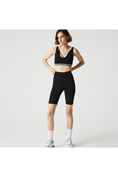 Lacoste SPORT Active Kadın Slim Fit Kısa Siyah Tayt