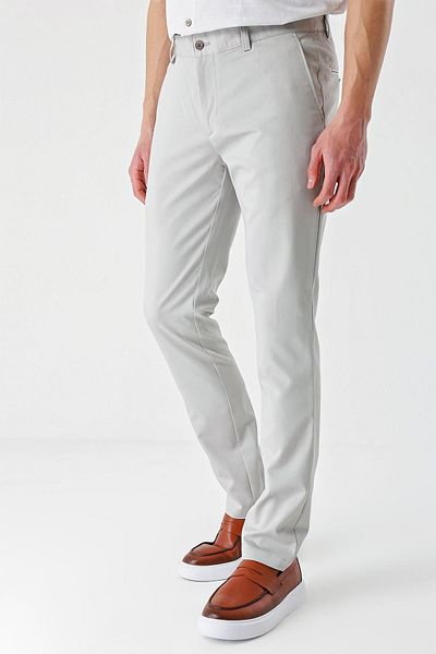 İmza Light Beige Gabardine Cotton Side Pocket Comfort Fit Relaxed Cut Casual Pants1003240113