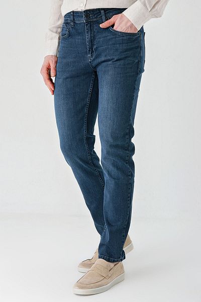 İmza Navy Blue Gabardine Cotton 5-Pocket Slim Fit Slim Fit Casual Denim Trousers1023240153