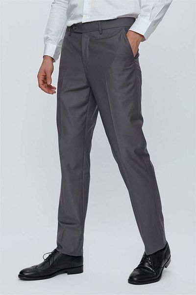 İmza Dark Smoked Side Pocket Comfort Fit Classic Trousers 1003230154