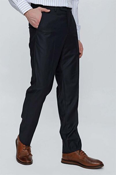İmza Pantaloni clasici, bleumarin, cu buzare laterale, comfort fit 1003235005