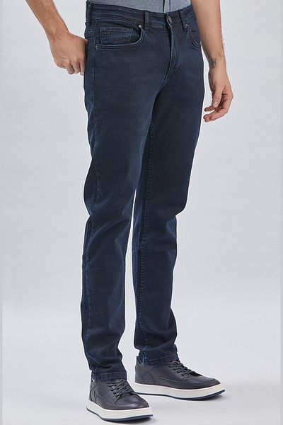 İmza Dark Navy Blue Gabardine Cotton 5 Pockets Slim Fit Slim Fit Casual Denim Pants1023240158