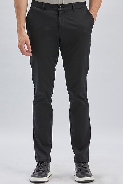 İmza Black Cotton Side Pocket Casual Slim Fit Chino Pants 1003240161