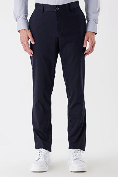 İmza Pantaloni chino flexibili, albastru bleumarin închis, cu buzunare latera...