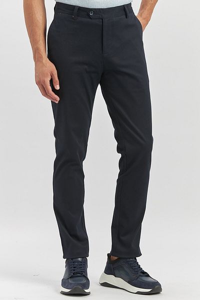 İmza Dark Navy Cotton Side Pocket Casual Slim Fit Chino Pants 1003240905