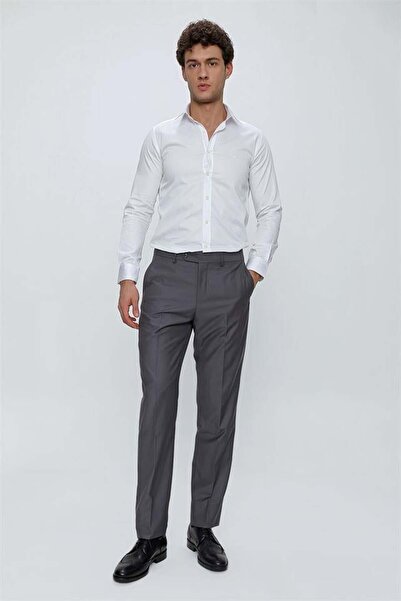İmza Dark Smoked Side Pocket Comfort Fit Classic Trousers 1003230154