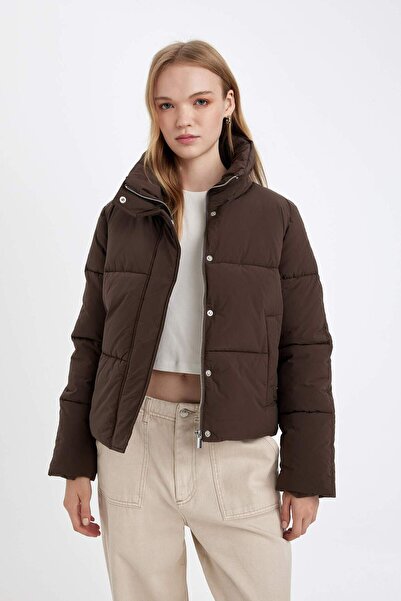 DeFacto DFC - Vízlepergető állványgalléros felfújható kabát zsebekkel, cipzárral