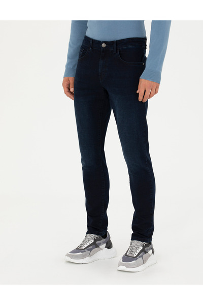 Pierre Cardin Lacivert Slim Fit Jean Pantolon 50276526-VR033