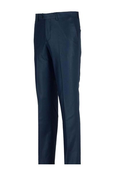 İmza Pantaloni de bază, albastru bleumarin, cu buzunare laterale 1003200005