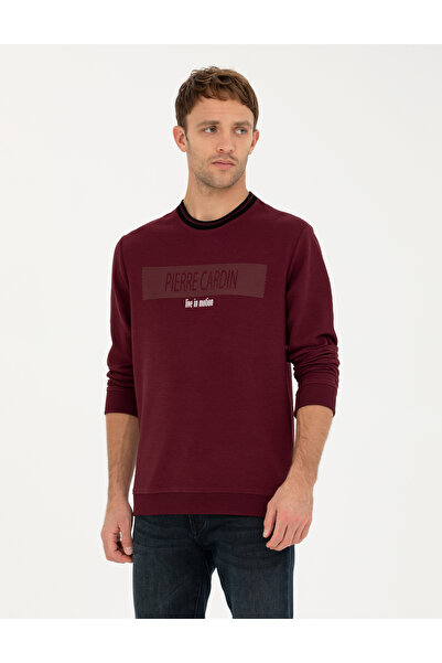 Pierre Cardin Bordo Regular Fit Bisiklet Yaka Sweatshirt 50279532-VR014