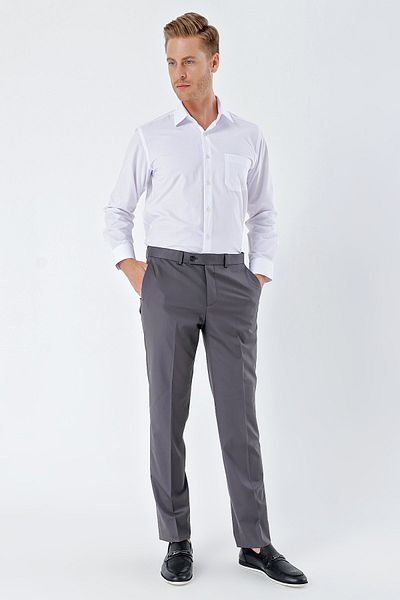 İmza Κλασικό παντελόνι Comfort Fit Relaxed Cut με πλαϊνές τσέπες Mink 1003235150