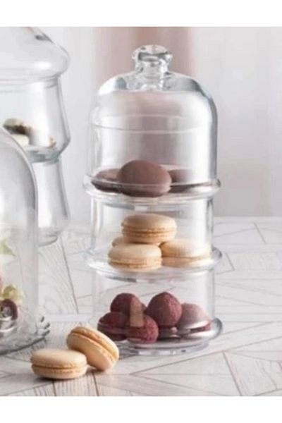 Paşabahçe 96986 Small Villa Patisserie 3-Layer Cookie Holder