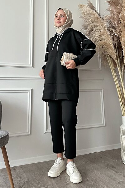 InStyle Pásztorvarrott fekete búvárruha