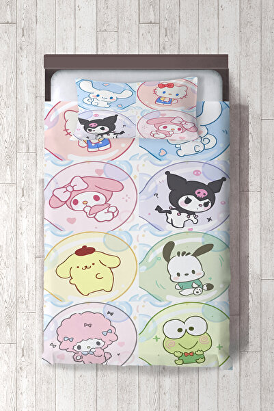 dekomingo BALONCUK SANRİO KARAKTER BEBEK VE ÇOCUK ODASI YATAK ÖRTÜSÜ
