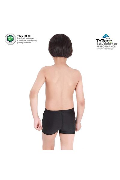 TYR Eco Solid Boys Square Leg,24(Black)