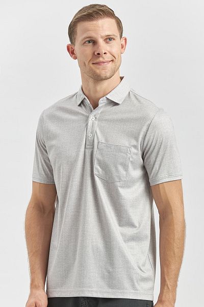 İmza Μπλουζάκι Supreme Polo Collar Grey - Κοντό μανίκι, Αυτοσχεδιασμένο, Classic Comfort Fit 1011240191