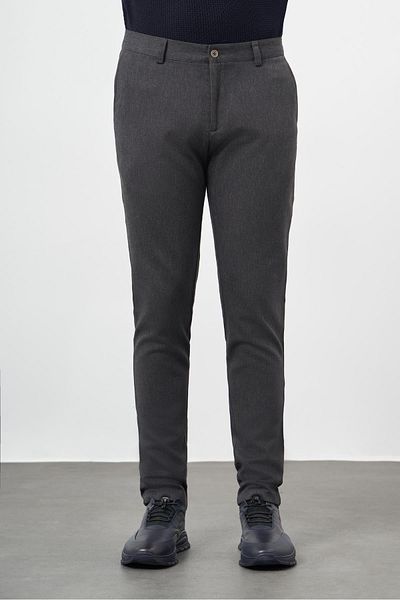 İmza Dark Anthracite Cotton Side Pocket Casual Slim Fit Chino Pants 1003245162