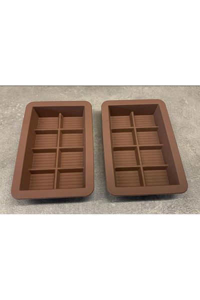 MİMOZA PARK Formă pentru ciocolată Dubai - 8 compartimente, prăjitură cu silicon, fără BPA, 14x9,5x2,5 cm