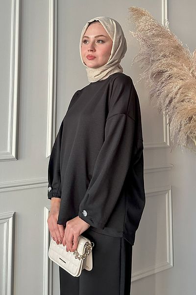 InStyle Black Collared Double Set - Sleeves and Legs