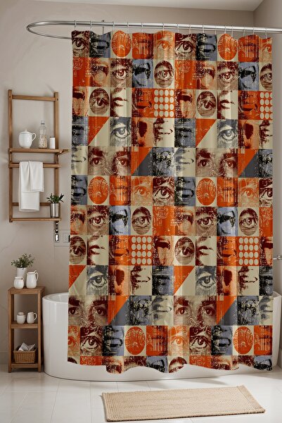 EVPANYA Завіса для ванної кімнати, завіса для душу з ретро-візерунком, завіса...