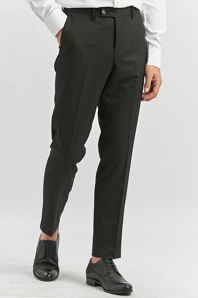 İmza Μαύρο Slim Fit Classic Παντελόνι - Αυτομοτίβο, Υφασμάτινα Πόδια 1003240165