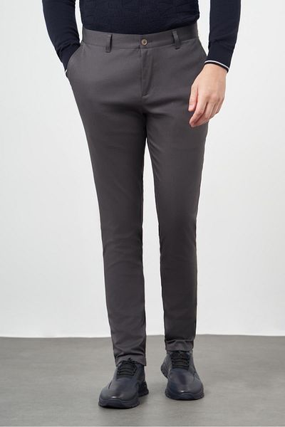 İmza Dark Anthracite Cotton Side Pocket Casual Slim Fit Chino Pants 1003245163