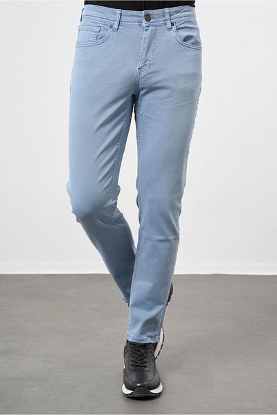 İmza Dark Turquoise Cotton 5 Pocket Casual Slim Fit 5 Pocket Pants 1003245318
